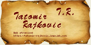 Tatomir Rajković vizit kartica